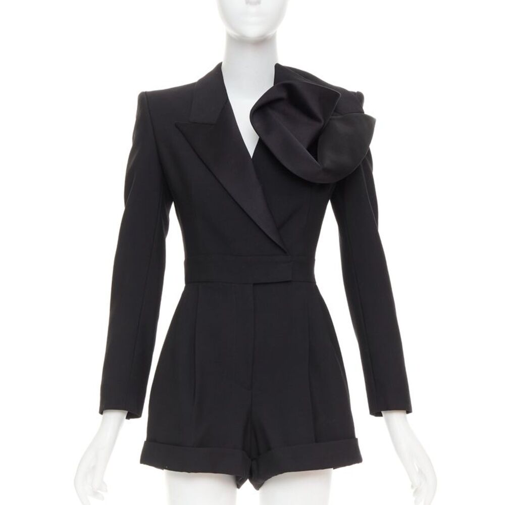 Alexander Mcqueen 2023 Orchid Wool Playsuit